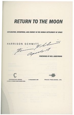 Lot #620 Harrison Schmitt Book - Image 1