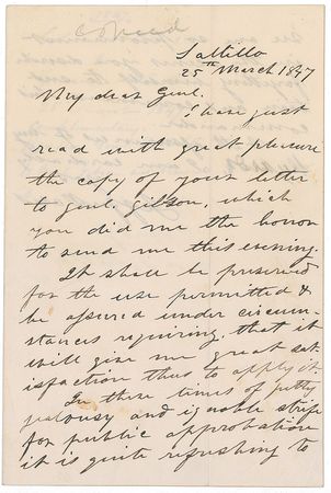 Lot #254 Jefferson Davis: Following their victory at the Battle of Buena Vista, Davis and General John Wool share admiration for their leader and soon-to-be president Zachary Taylor - Image 1