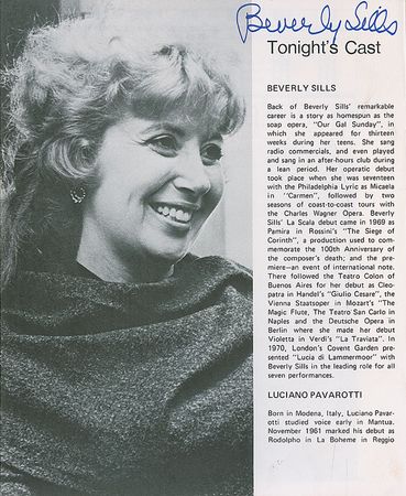 Lot #1129 Luciano Pavarotti and Beverly Sills - Image 1