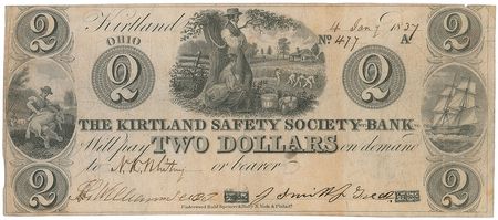 Lot #348 Joseph Smith: Outstandingly rare $2 bank note signed by the Latter Day Saint founder?only the second Joseph Smith item we have ever offered! - Image 1