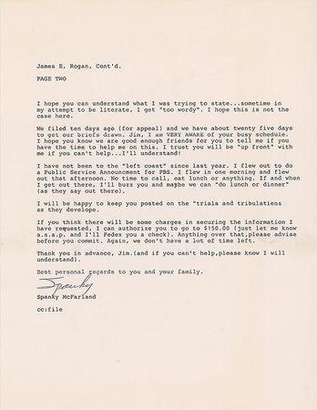 Lot #1431 Spanky McFarland: ?I prevailed in my action against the Minnesota bar that was using my name and likeness? - Image 2