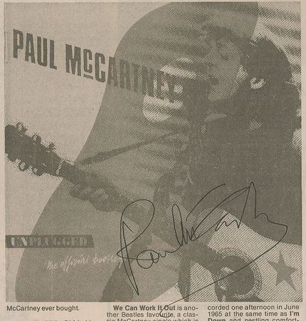 Lot #908 Beatles: Paul McCartney Newspaper Article - Image 1