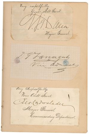 Lot #13 Civil War-Era Autograph Album: Lincoln, Johnson, Pierce, Buchanan, Farragut, and more - Image 2