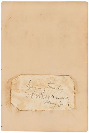 Lot #13 Civil War-Era Autograph Album: Lincoln, Johnson, Pierce, Buchanan, Farragut, and more - Image 4