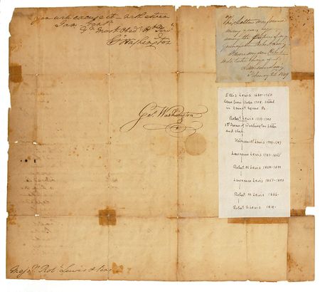 Lot #155 George Washington: Exceptionally scarce, crisply signed letter from Mount Vernon, with the entire free-franked panel still intact - Image 2