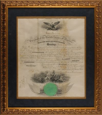 Lot #11 James Buchanan Signed Document