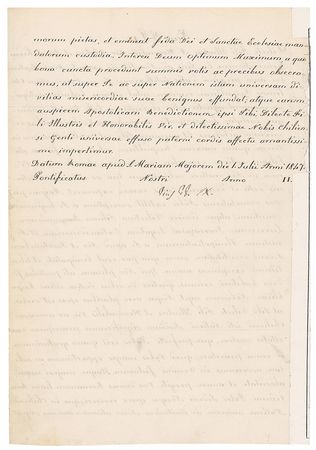 Lot #336 Pope Pius IX Signed Letter - Image 2