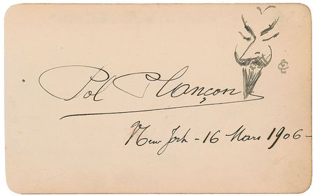 Lot #873 Enrico Caruso and Pol Plancon: Caruso sketches Plancon on the day they appeared together at the Met - Image 2