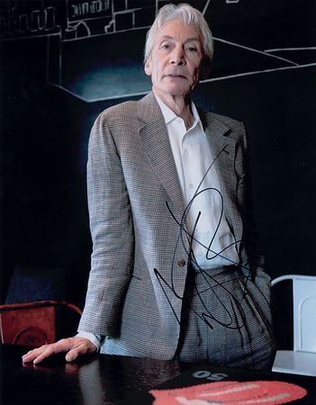 Lot #990 Rolling Stones: Charlie Watts Signed Photographs - Image 1