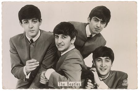 Lot #907 Beatles: Lennon and Harrison: Top Star promo card from John and George - Image 2