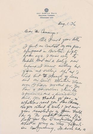 Lot #708 Hamlin Garland Handwritten Letter Signed - Image 1