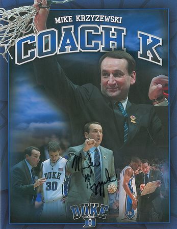 Lot #1556 Mike Krzyzewski Signed Photographs - Image 1