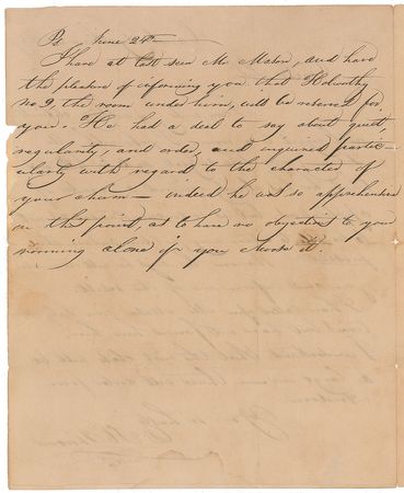 Lot #802 Henry David Thoreau: Phenomenally rare unpublished letter from the young author as he leaves Harvard behind, signed “D. H. Thoreau” - Image 2