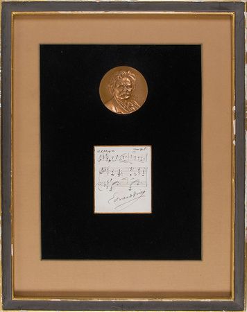 Lot #887 Edvard Grieg: Rare Opus 8 musical quote - Image 2