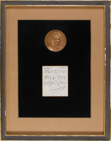 Lot #887 Edvard Grieg: Rare Opus 8 musical quote - Image 1