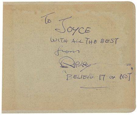 Lot #782 Robert Ripley Typed Letter Signed and Signature - Image 1