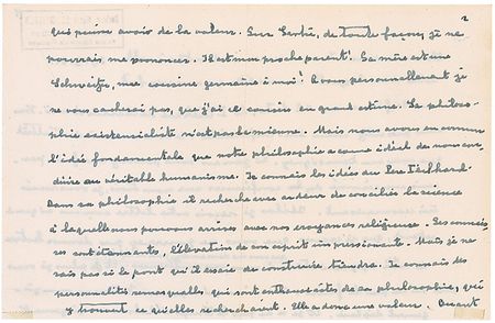 Lot #342 Albert Schweitzer Handwritten Letter Signed - Image 2
