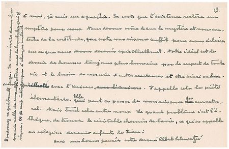 Lot #342 Albert Schweitzer Handwritten Letter Signed - Image 3