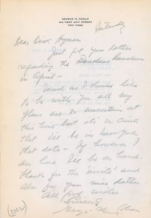 Lot #915 George M. Cohan - Image 1