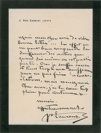 Lot #736 Jean-Paul Laurens Handwritten Letter Signed - Image 1