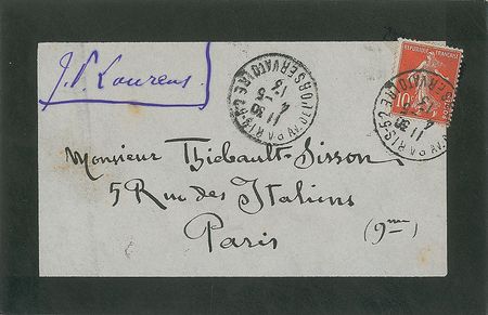 Lot #736 Jean-Paul Laurens Handwritten Letter Signed - Image 2