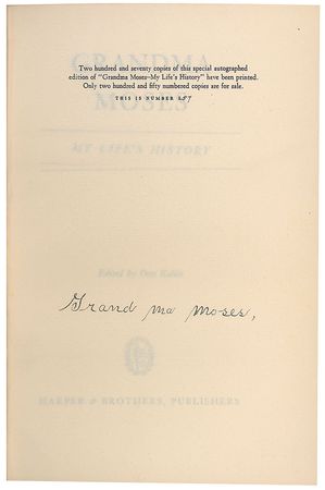 Lot #713 Grandma Moses Book - Image 1