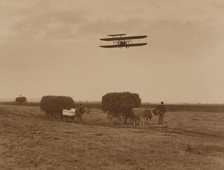 Lot #643 Wilbur and Orville Wright: Stunning image of the brothers’ flight over the fields of Pau, inscribed to one of the first Wright-trained pilots in 1909 - Image 3