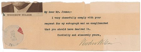 Lot #162 Woodrow Wilson and Cabinet Group Lot - Image 3