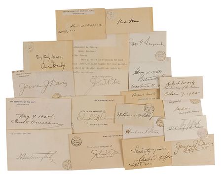 Lot #18 Calvin Coolidge and Cabinet Group Lot - Image 2