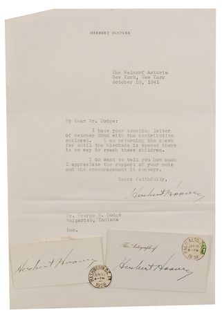 Lot #51 Herbert Hoover and Cabinet Group Lot - Image 1