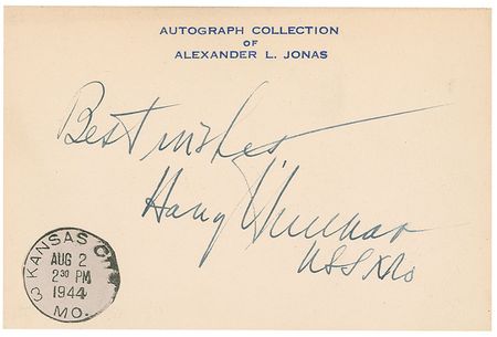 Lot #137 Harry S. Truman and Cabinet Group Lot - Image 1