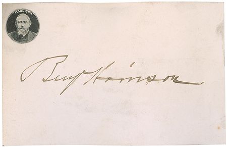 Lot #40 Benjamin Harrison and Cabinet Group Lot - Image 1