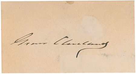 Lot #15 Grover Cleveland and Cabinet Signature