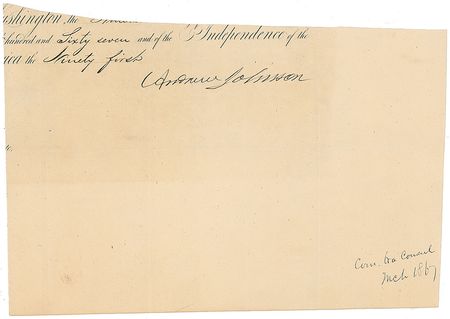 Lot #63 Andrew Johnson and Cabinet Group Lot - Image 1