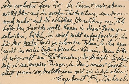 Lot #688 Richard Dehmel Handwritten Letter Signed - Image 1