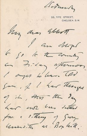Lot #796 John Singer Sargent: Sargent heads to the country ?for a sitting? with Victorian writer George Meredith - Image 1