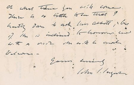 Lot #796 John Singer Sargent: Sargent heads to the country ?for a sitting? with Victorian writer George Meredith - Image 3