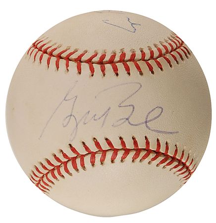 Lot #170 George and George W. Bush Baseball - Image 1