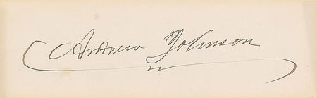 Lot #65 Andrew Johnson Signature - Image 1