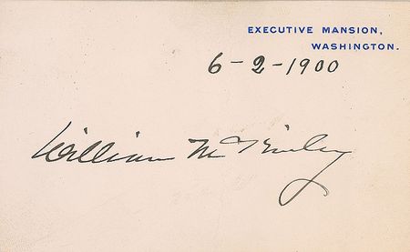 Lot #93 William McKinley White House Card - Image 1