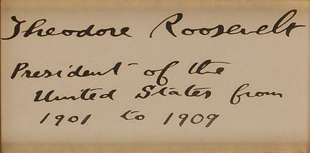 Lot #125 Theodore Roosevelt: Robust signature of Roosevelt, ?President of the United States from 1901 to 1909? - Image 2