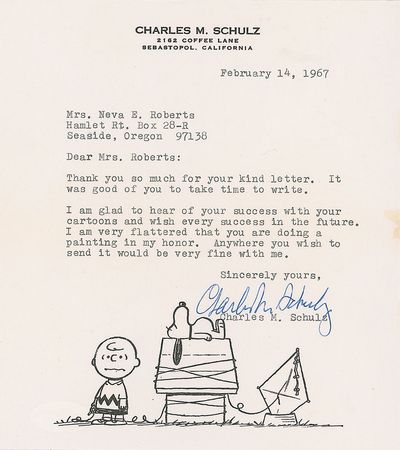 Lot #860 Charles Schulz Typed Letter Signed - Image 1