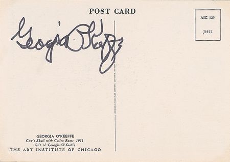 Lot #771 Georgia O’Keeffe Postcard - Image 1