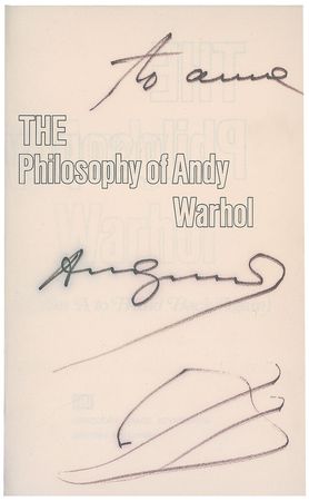 Lot #813 Andy Warhol Book - Image 1