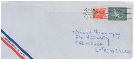 Lot #720 Ernest Hemingway Envelope - Image 1