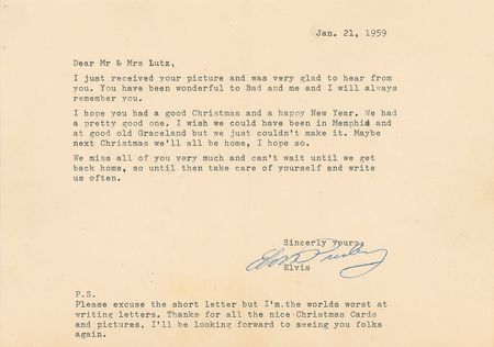Lot #168 Elvis Presley - Image 1