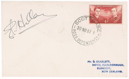 Lot #429 Edmund Hillary First Day Cover - Image 1