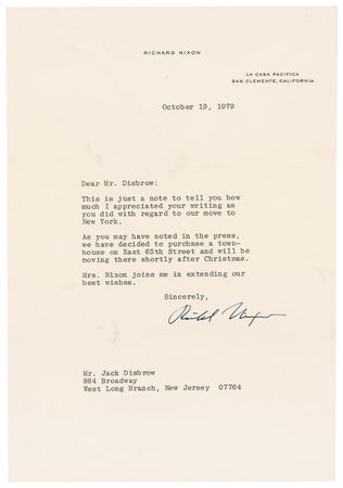 Lot #94 Richard Nixon Typed Letter Signed - Image 2