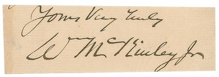 Lot #92 William McKinley Signature - Image 1