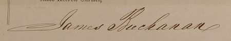 Lot #5 James Buchanan Signed Document - Image 1